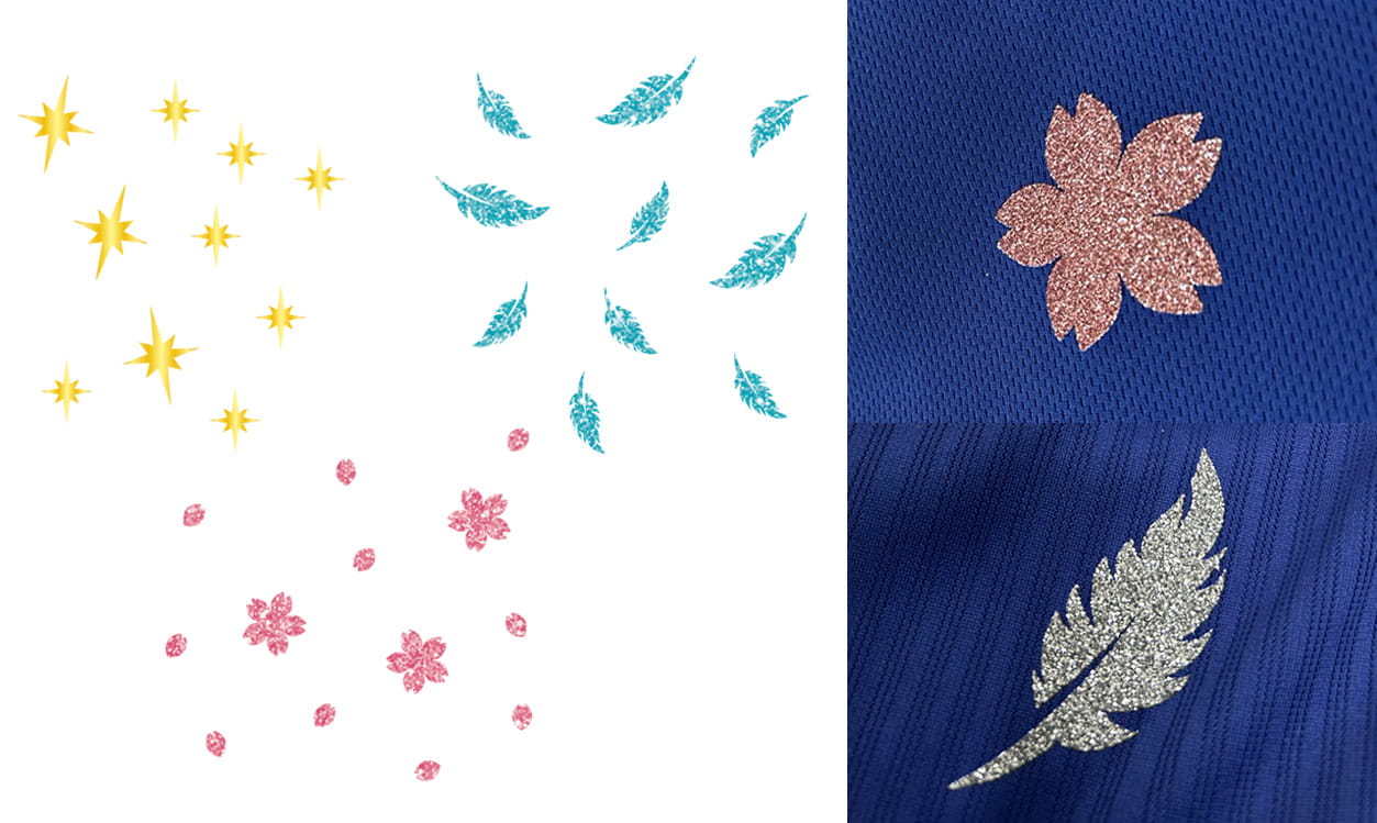 ALG(圧着ラメグリッター) 加工イメージ